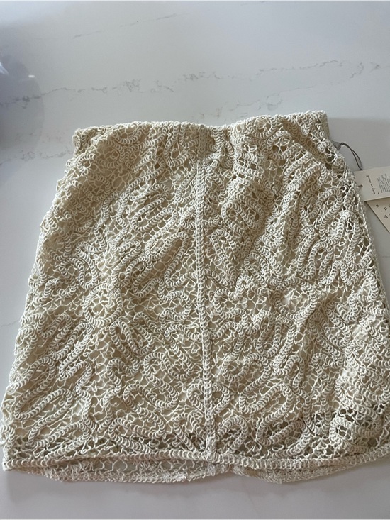 a new day Dresses & Skirts - a new day Cream Crochet Lace Mini Skirt